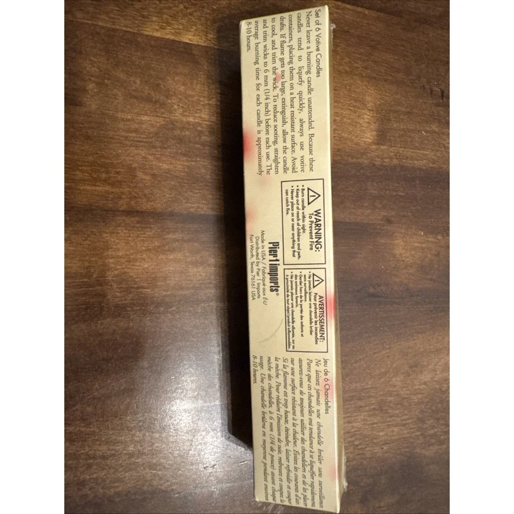 Pier 1 Imports Votive‎ Candles 6 Pack Cinnamon Twist Roll Sealed
